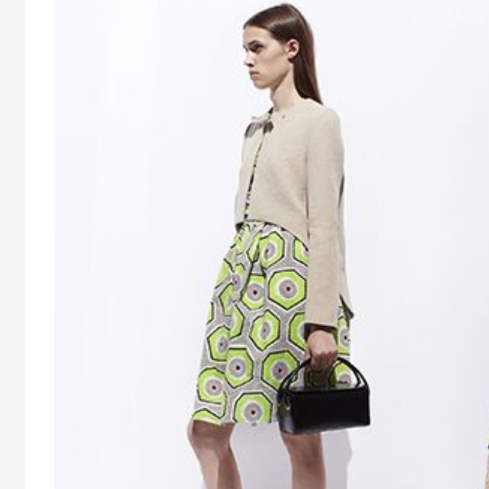 CARVEN Kiwi Print Colorful Cotton Dress - Picture 3 of 8